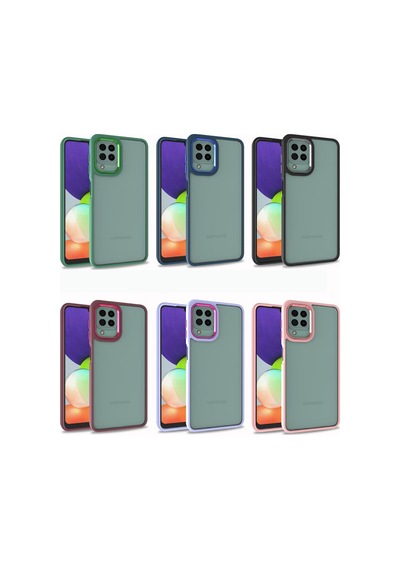 Zore Samsung Galaxy Uyumlu M22 Kılıf Omsy Flora Kapak - Yeşil