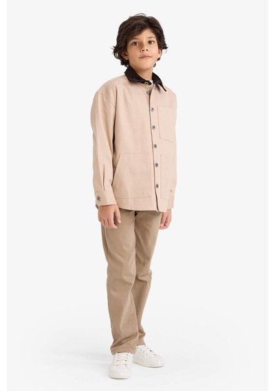 Defacto Erkek Çocuk Düz Paça Gabardin Pantolon F3762a825wnkh92 Haki-kh92