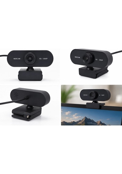 Webcam  Hd 1080p Konferans Kamera Dahili Mikrofon Görüntülü Sohbet Yayın Kamerası Hd Video