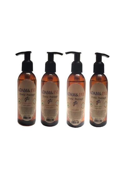 Süper Adam & Eadam&eerkeklere Özel 4 Farklı Çeşit Aromalı Yağı Massage Oil 125ml
