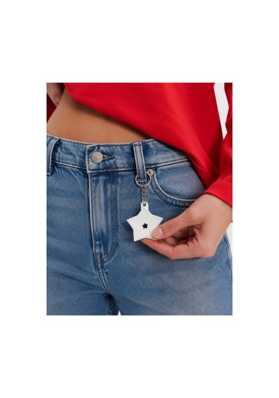 Tarzınıseç 3d Beyaz Yıldız Anahtarlık Charm 2'li Set