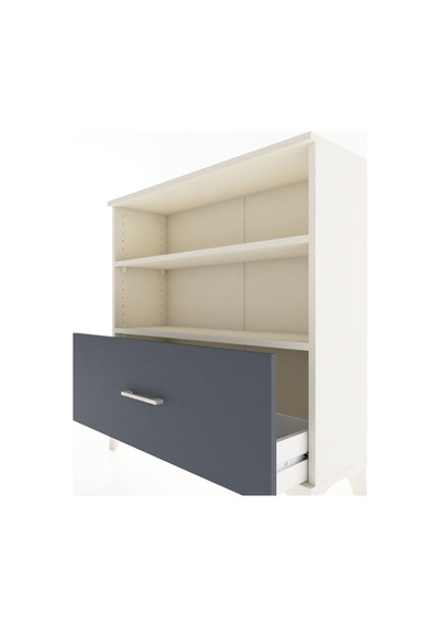 Arges Şifonyer 2 Raflı Tek Çekmeceli 88x30x96 Aytaşı-antrasit Aytaşı