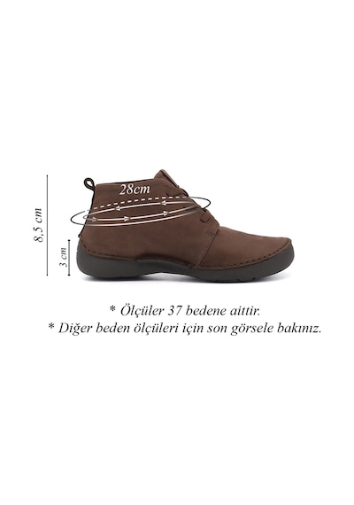 Gönderir Gönderi R Kadın Açık Kahve Nubuk Bağcıklı Hakiki Deri Comfort Bot Dkzb02842661 Kahverengi