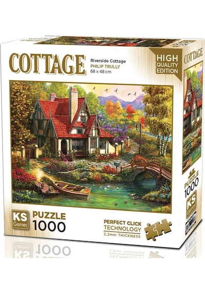 Ks Games 1000 Parça Nehir Kenarındaki Kulübe Puzzle - Philip Trully