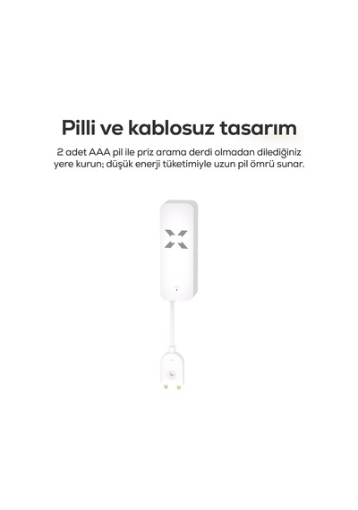 Su Seviye Sensörü Wifi Taşkın Alarmı Pilli Mobil Bildirimli Akıllı Su Sızıntı Sensörü X7506