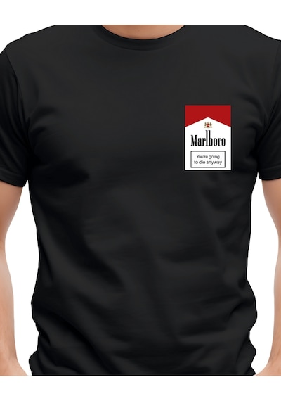 Noot Noot Tasarımlı Baskılı T-shirt Siyah