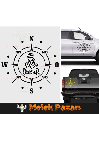 Dakar Pusula Off Road Oto Sticker, Jeep Sticker