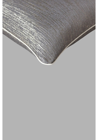 Kırlent Kılıfı Çizgili Desenli Jakarlı Dokuma Kumaş 2'li 45x45 Ve 35x50 Çift Taraflı Biyeli Toprak