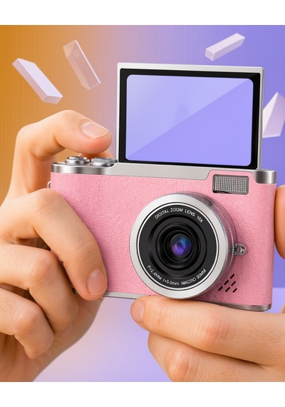 48 Mp Kamera 18x Zoom Flip Ekran Dijital Kamera