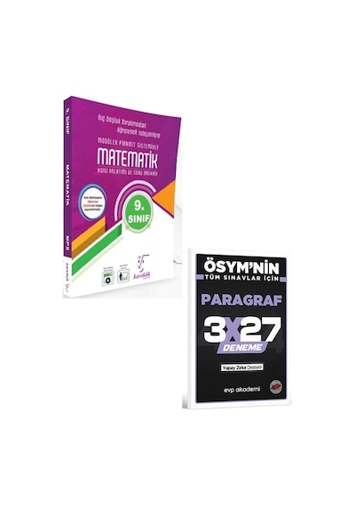 Karekök 2027 9. Sınıf Matematik Mps Konu Anlatımı Ve Soru Bankası+evp Akademi 3x27 Paragraf Deneme