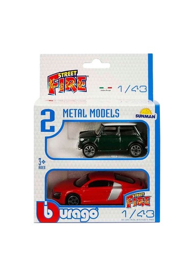 1:43 Street Fire Çiftli Arabalar 2'Li Set