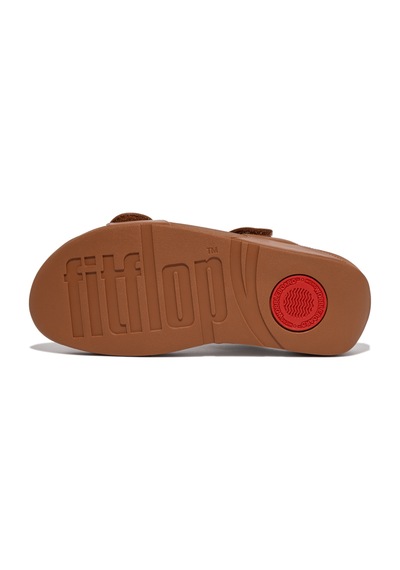 Roncato 592 Light Tan Terlik Kadın Diğer Fv6-090 / 592 Fitflop Lulu Adjustable Leather Slides Kızıl Kahve