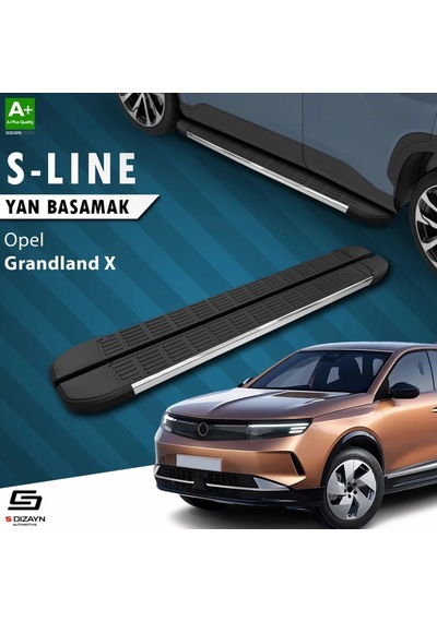 S-dizayn Opel Grandland X 2 Hybrid S-line Krom Yan Basamak 183 Cm 2024 Üzeri A+ Kalite
