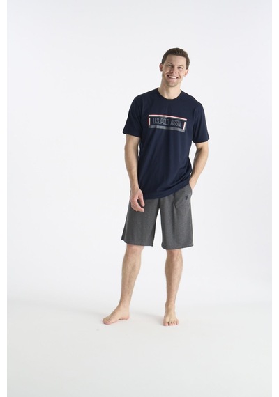 U.S. Polo Assn. U.s Polo Assn. 19006 Erkek Kısa Kollu Şortlu Pijama Takımı-lacivert
