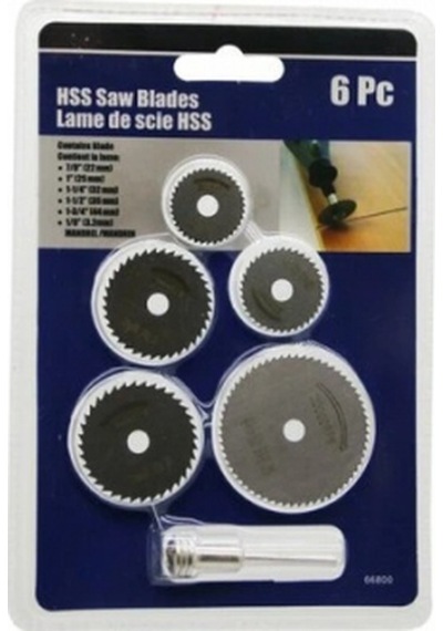 6 Parça Mini Yuvarlak Testere Bıçakları 22---44mm 5324