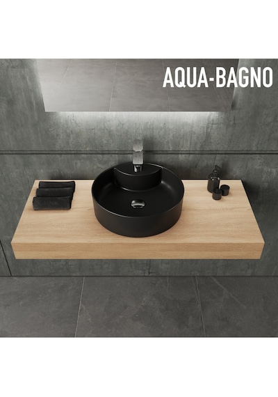 "bianzo" Tezgah Üstü Lavabo, Batarya Delikli, 42 Cm Mat Siyah