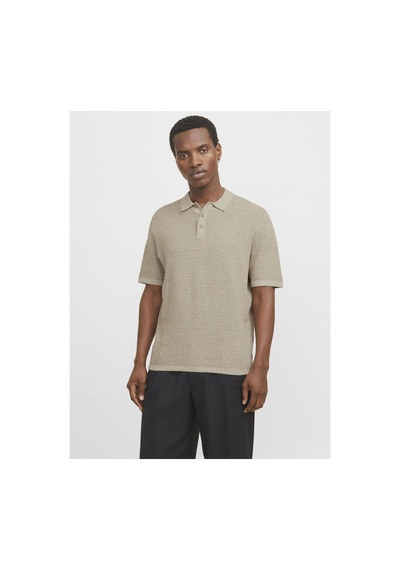Jack & Jones Jack Jones Jjegeorge Knıt Polo Ss Sn Erkek Antrasit Tshirt 12268281-16 Gri