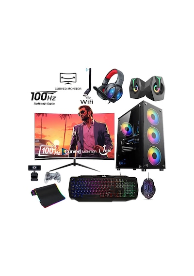 Izoly ST998621 i7-860 8 GB 256 GB SSD GT740 4 GB 24" Free Dos Masaüstü Oyuncu Bilgisayarı