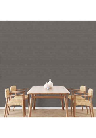 Adawall Muse Koleksiyonu- 25102-5 Kahverengi Dokulu Silinebilir Nonwoven Vinil Duvar Kağıdı 1.06x15.6m 16.5m²