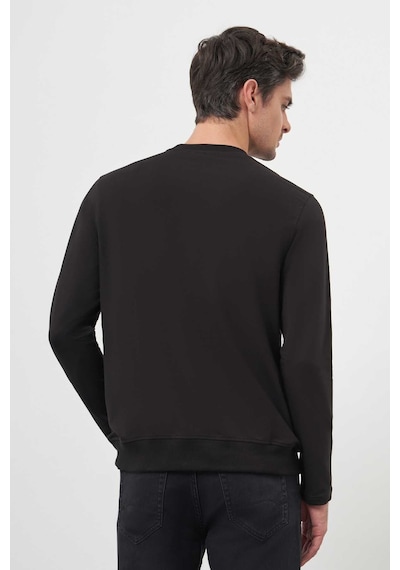 Morven Erkek Siyah Basic Dynamic Fit Bisiklet Yaka Sweet Shirt 25ks063010001 Siyah Siyah