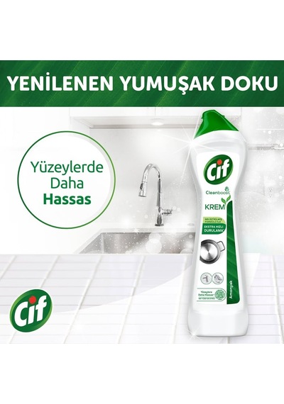 Cif Krem Amonyaklı Yüzey Temizleyici 500 Ml 12'li Paket 12'li Set