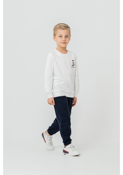 U.S. Polo Assn. Erkek Çocuk Baskılı Beyaz Uzun Kol Eşofman Takımı Us2633-c-v2 Us2633-c-v2