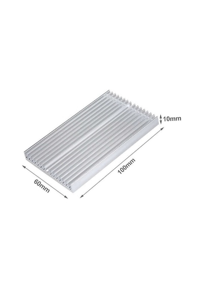 6cm x 10cm x 1cm Alüminyum Metal Soğutucu Blok Radyatör Amfi Led Entegre Transistor