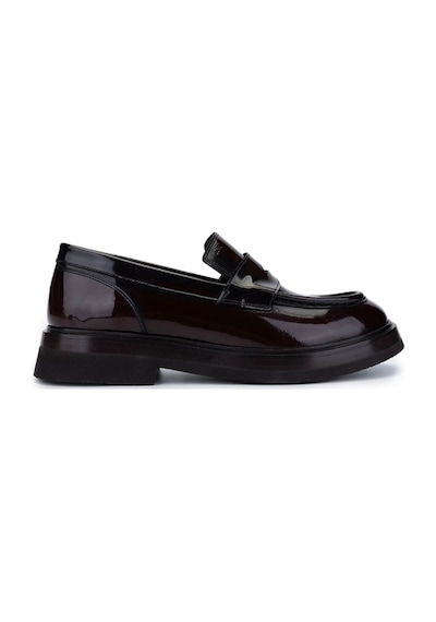 Tamer Tanca Erkek Hakiki Deri Bordo Loafer Ayakkabı 1068 9001 Erk Ayk Sk24-25 Bordo Acma Bordo