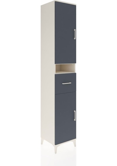 Hyperion Dolap 5 Raflı Tek Çekmeceli 2 Kapaklı 44x44x243 Aytaşı-antrasit Aytası