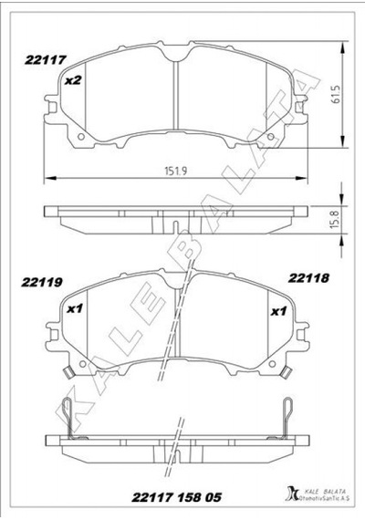 Ön - 940 - Fren Balata Nıssan X-traıl 1.6l R9m Dci T32 Dizel 5 Koltuklu Araçlar - Mıxdepo - İçin 14- Ön Fren