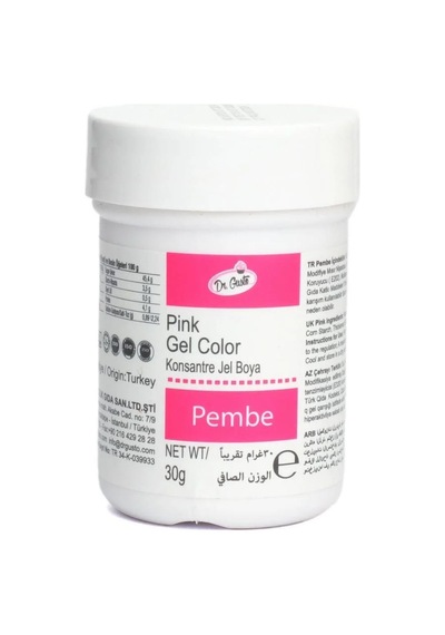 Pembe Jel Boya 30 Gr Konsantre Jel Gıda Boyası