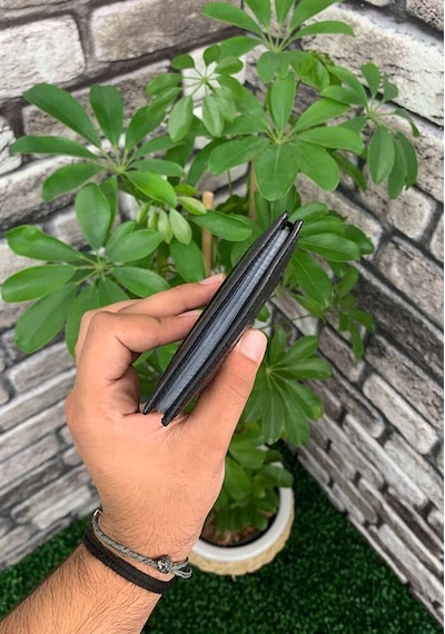 Guard Siyah Croco Desenli Hakiki Deri Lastikli Spor Kartlık Erkek / Kadın P1041 Siyah