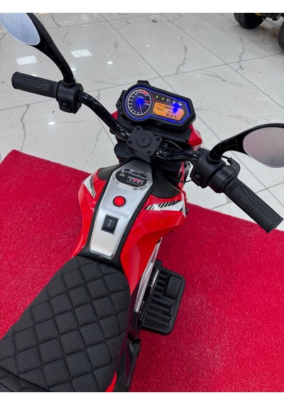3-10 Yaş 12 Volt Akülü Motor Akülü Motosiklet Kırmızı