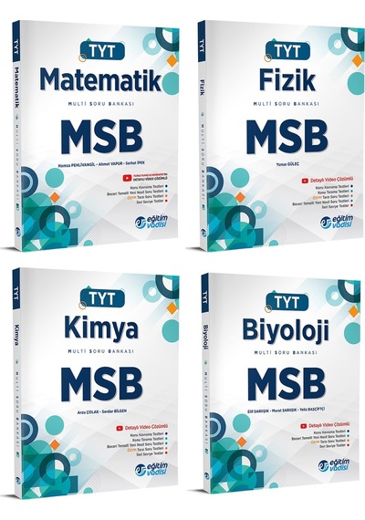Eğitim Vadisi Tyt Matematik + Fizik + Kimya + Biyoloji Msb Seti 4 Kitap 2023