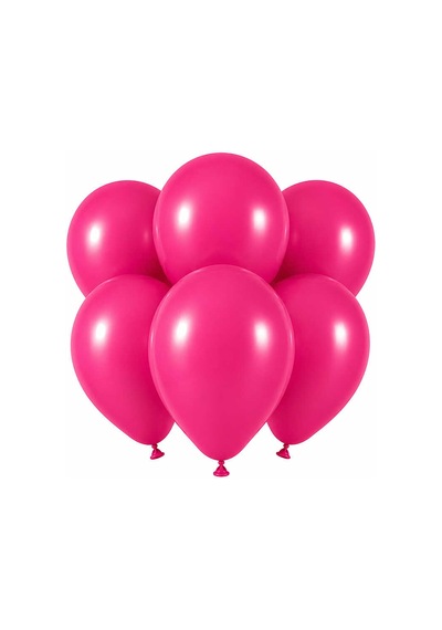 Fuşya Renk Lateks Pastel Balon 30 Cm - 6 Adet