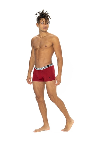 U.S. Polo Assn. U.s Polo Assn. 80533 Erkek Pamuklu 3'lü Boxer-bordo&siyah&antrasitmelanj Siyah