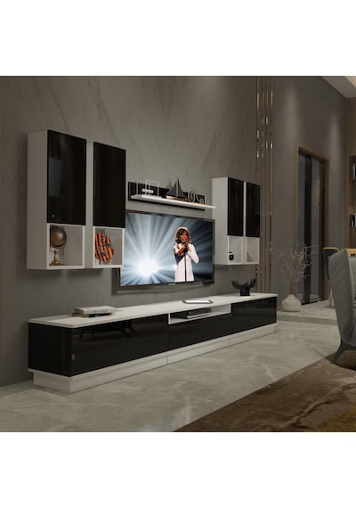 Decoraktiv Trendstyle 8das Mdf Tv Ünitesi Tv Sehpası Beyaz - Siyah