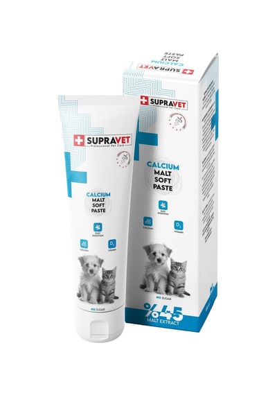 Supravet Calcium Kedi Ve Köpekler İçin Kalsiyum Malt Paste 100 Gr