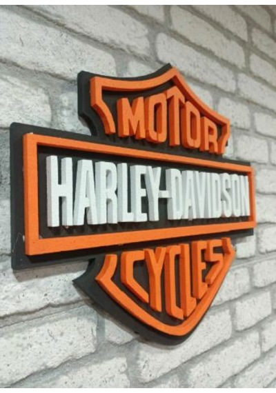 Harley-davidson Logo 50 X 50 Cm Harley-davidson Marka Logosu 3d Logo 50 x 50