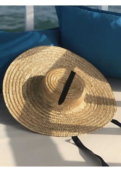 Uniquetrenders Provence Organik Hasır Şapka Bej