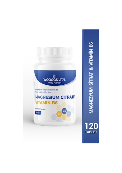 Magnezyum Sitrat Ve Vitamin B6 İçeren Takviye Edici Gıda 120 Tablet