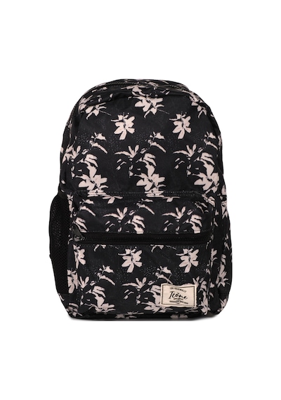 İcone Bag Icone Siyah Çiçek Baskılı Sırt Çantası Siyah