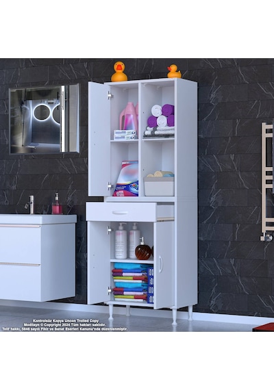 Eliusta Vellum Beyaz Dolap 60x173x32,5 Cm Ebatlarında Çok Fonksiyonlu 60 Cm Genişlikte Banyo Dolabı Beyaz Eliusta Vellum Beyaz Dolap 60x173x32,5 Cm Ebatlarında Çok Fonksiyonlu 60 Cm Genişlikte Banyo Dolabı Beyaz