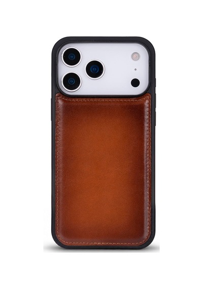 Bloomcase Mono Urban Tan Apple iPhone Uyumlu 17 Pro Max/ 18 Pro Max 6.9" Hakiki Deri Magsafe Kılıf Kahverengi