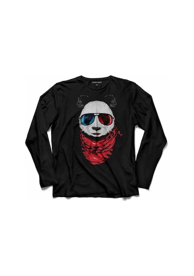 Bear Panda Gözlüklü Ayı Snow Uzun Kollu Tişört