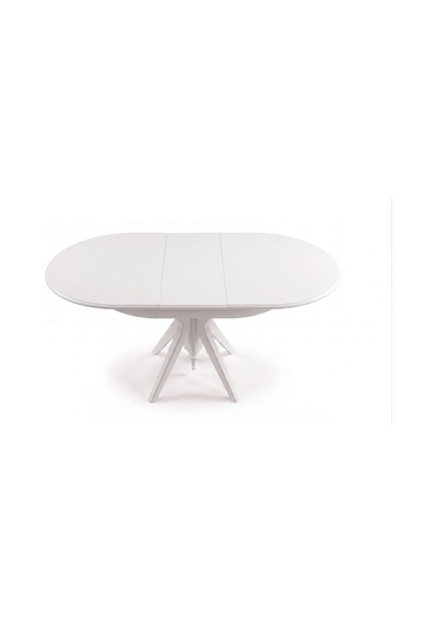 Vintera Açılır Oval Ahşap Mutfak Masası 80x120 Beyaz