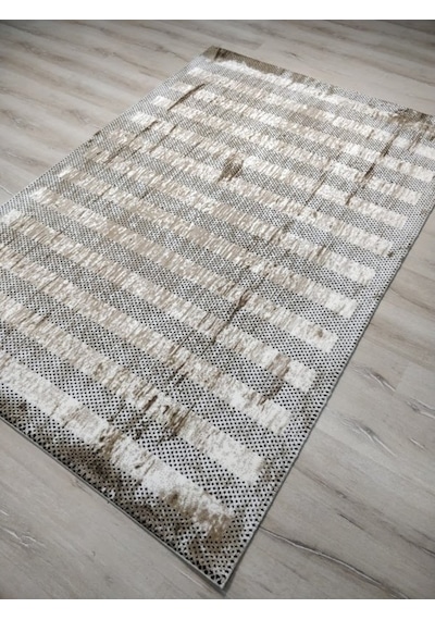 Yamalı Home Tuğra Black 1650Vizon Kahve 160X230 Cm Modern Halı