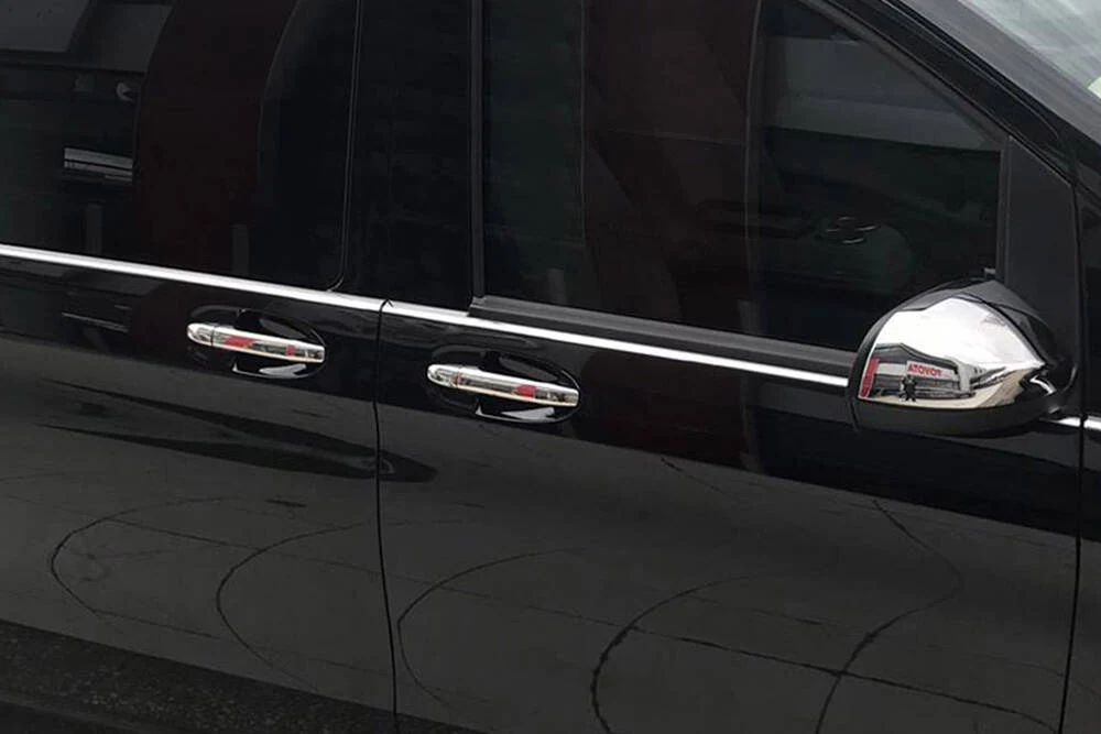 Mercedes Vito W447 Kapı Kolu - Krom, 5 Kapı, Sensör Delikli 10 Parça 2014 Ve Sonrası