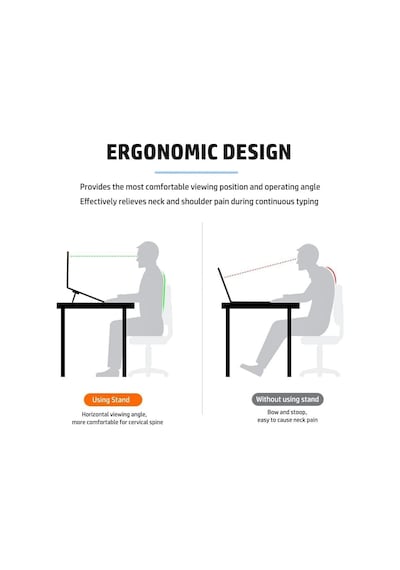 3b Trend 2 Kademeli Yükseklik Ayarlı Laptop Standı Gri Renk - Ergonomik Tasarım