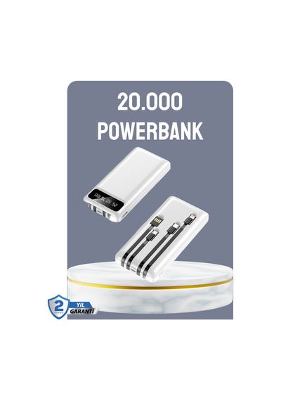 Hızlı Şarj Destekli 20.000mah Powerbank Usb Type-c Lightning Lcd - Lisinya